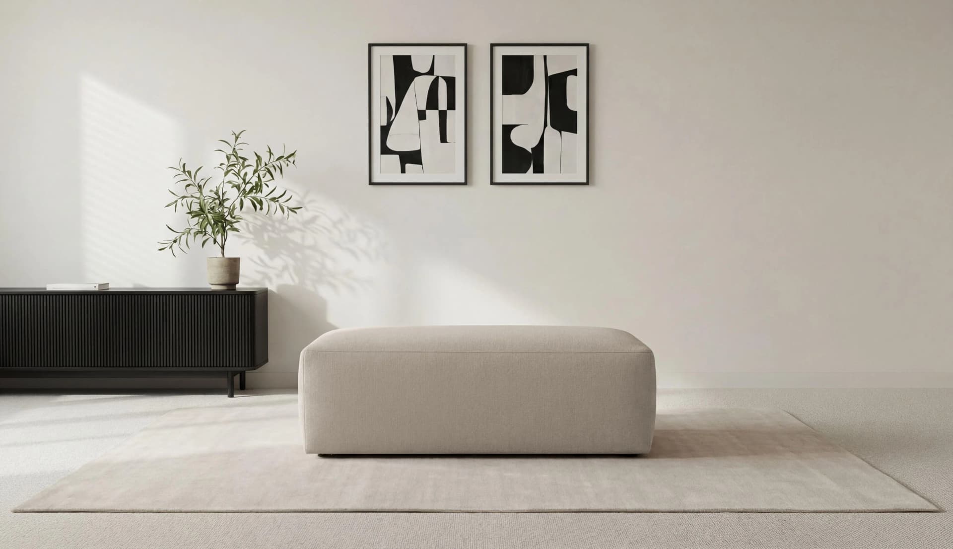 INOSIGN Polsterhocker Koa Beige Sand Polyester