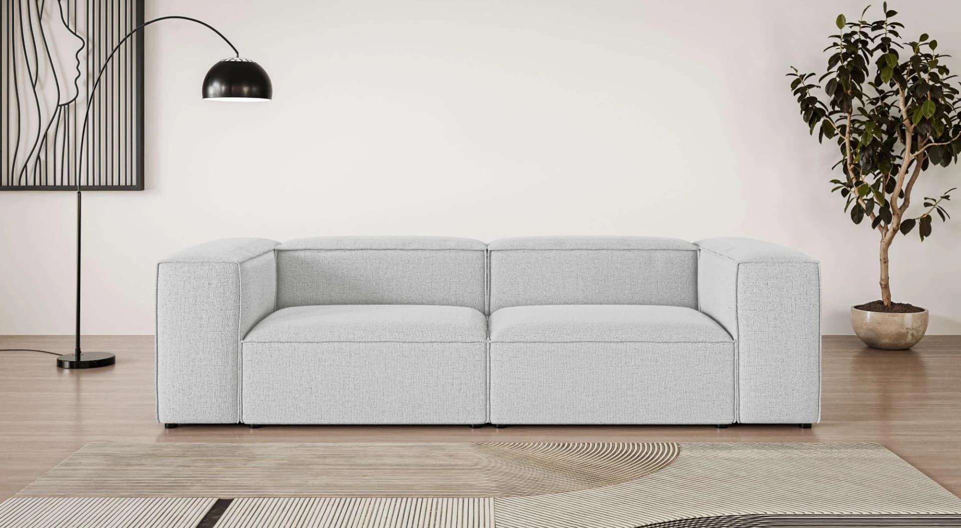 Big-Sofa OTTO HOME "HAILY Modularsofa" Creme 260x100x72 cm