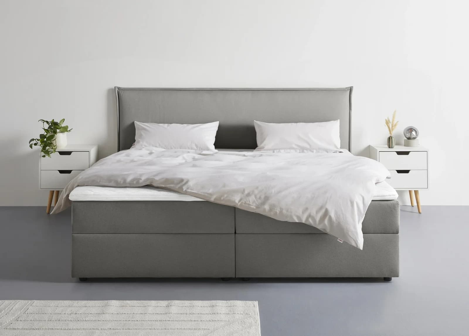 Boxbett S.OLIVER "Alissia" Anthrazit Komplettbett mit Bettkasten