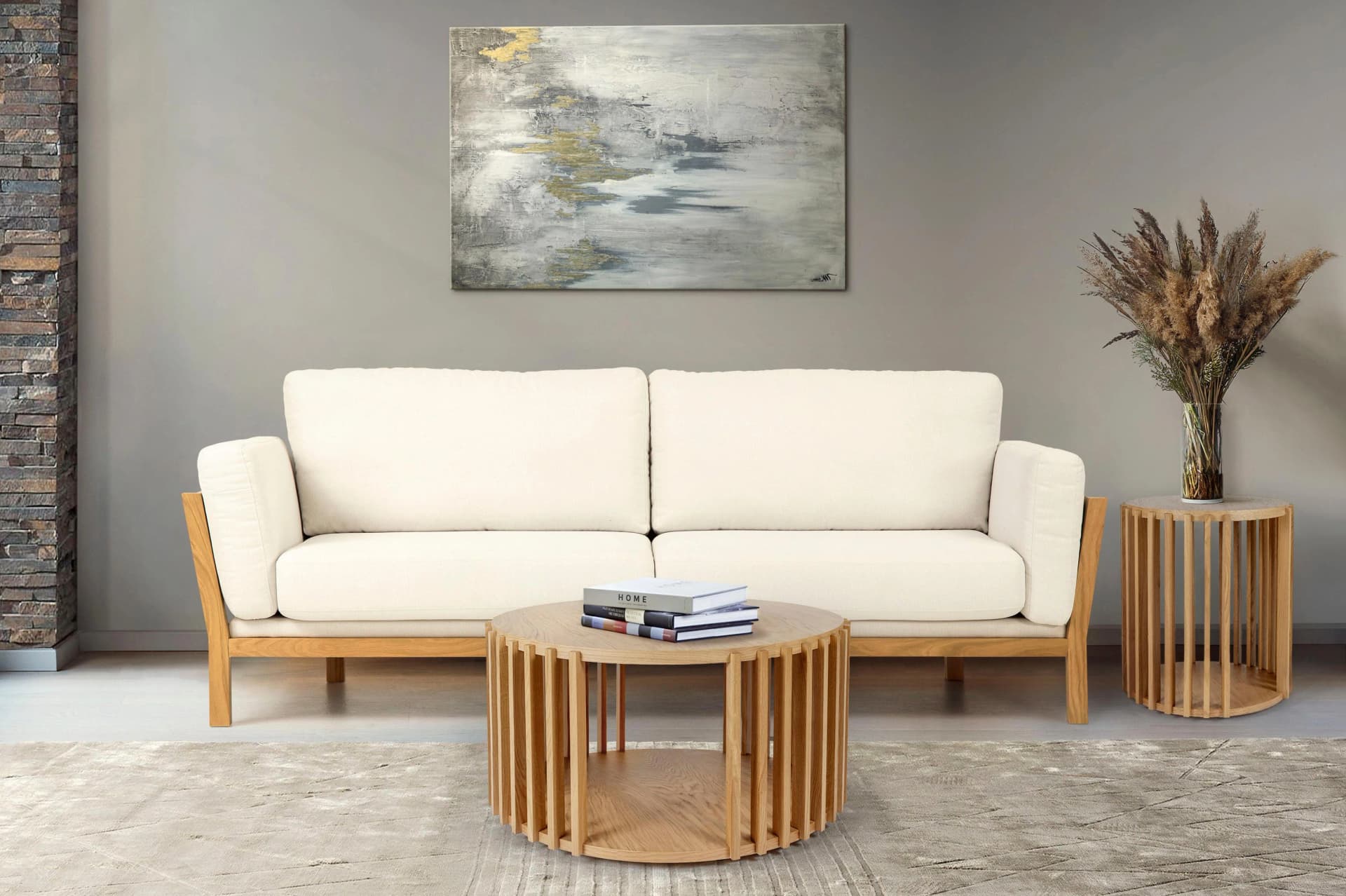 Couchtisch WOODMAN Drum Eichefarben