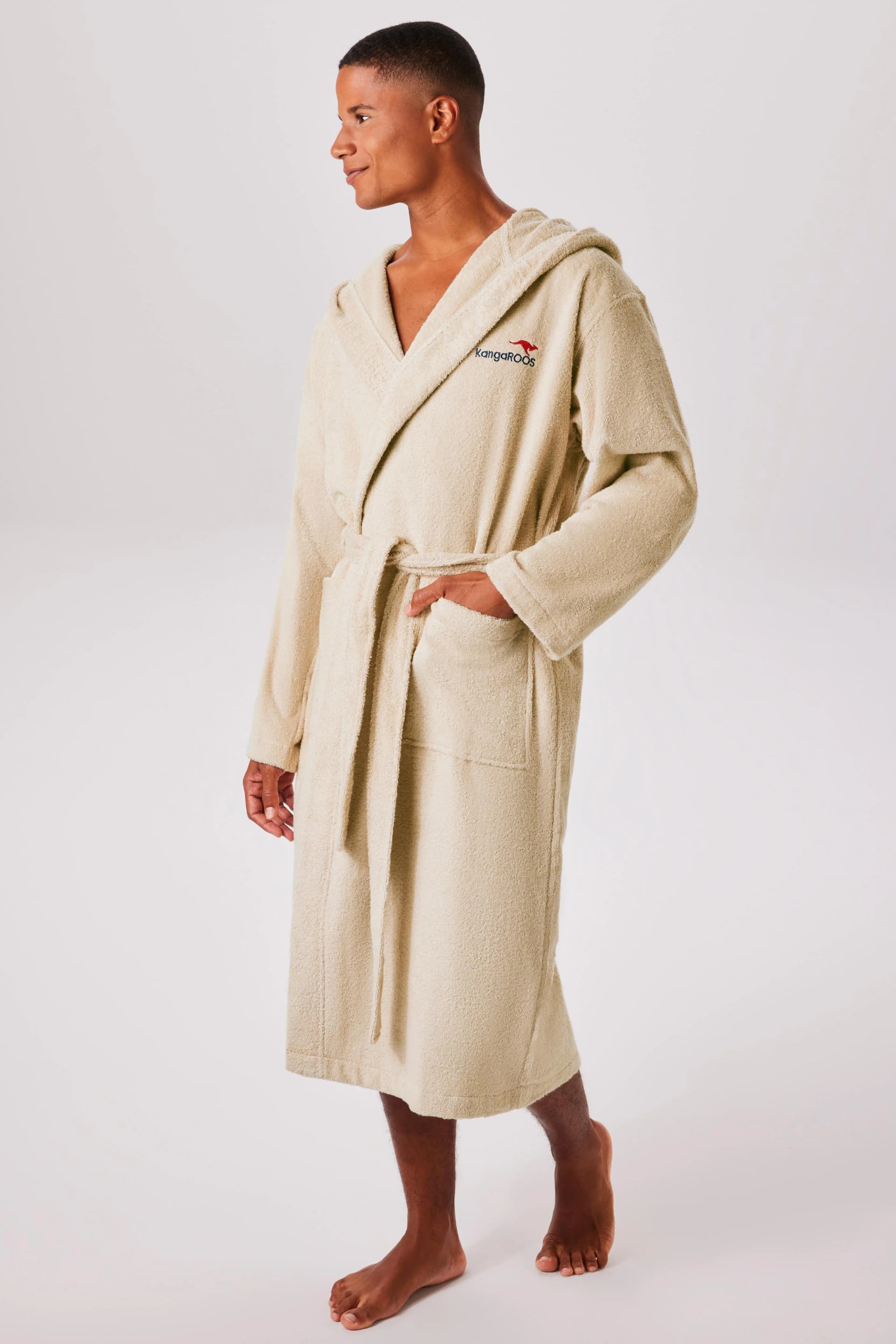 KANGAROOS Cassidy Unisex-Bademantel creme Walkfrottee