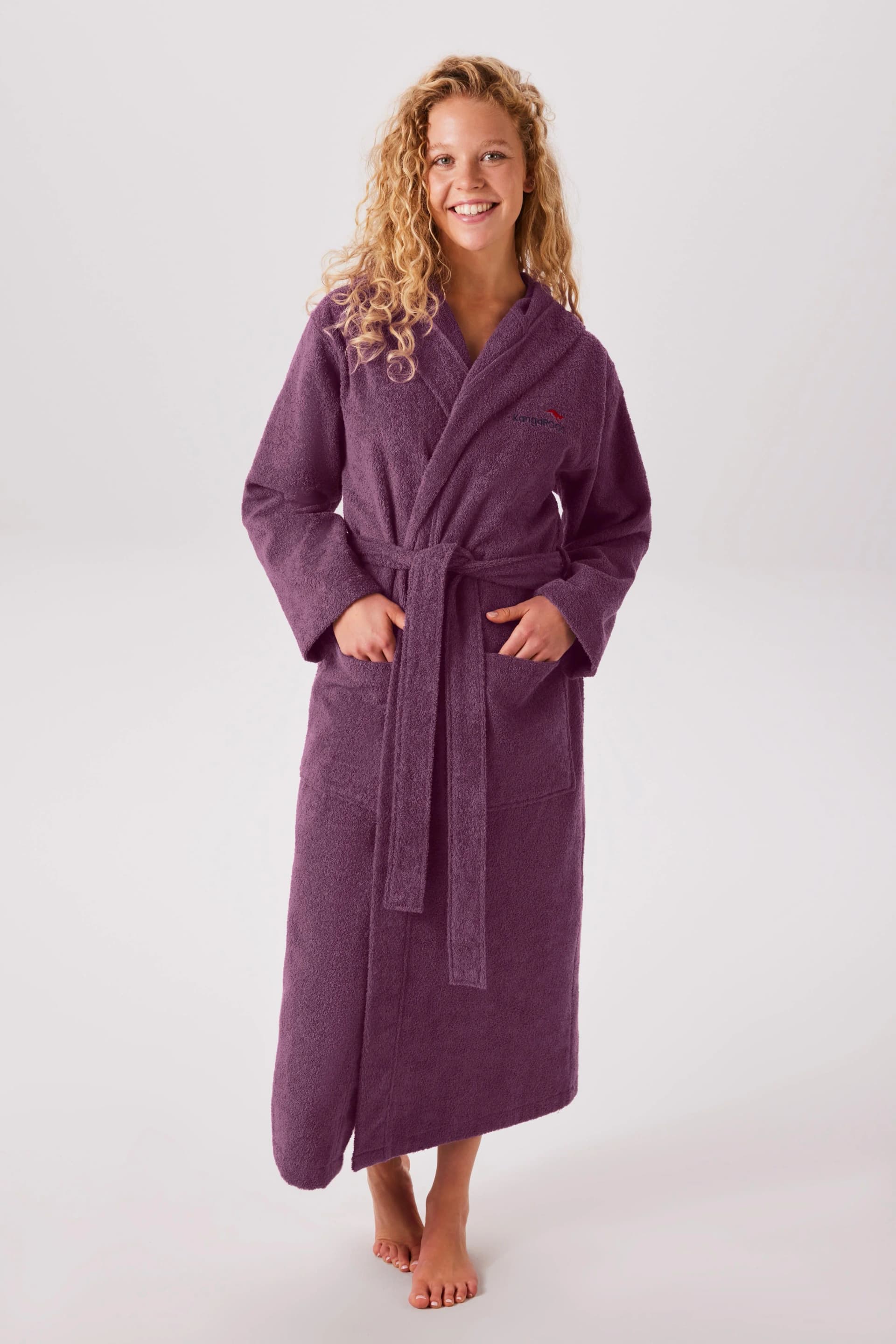 KANGAROOS Unisex-Bademantel Cassidy Mauve Walkfrottee