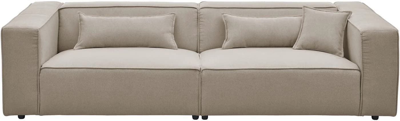 LeGer Home PIARA 3-Sitzer Sofa Greige Strukturstoff