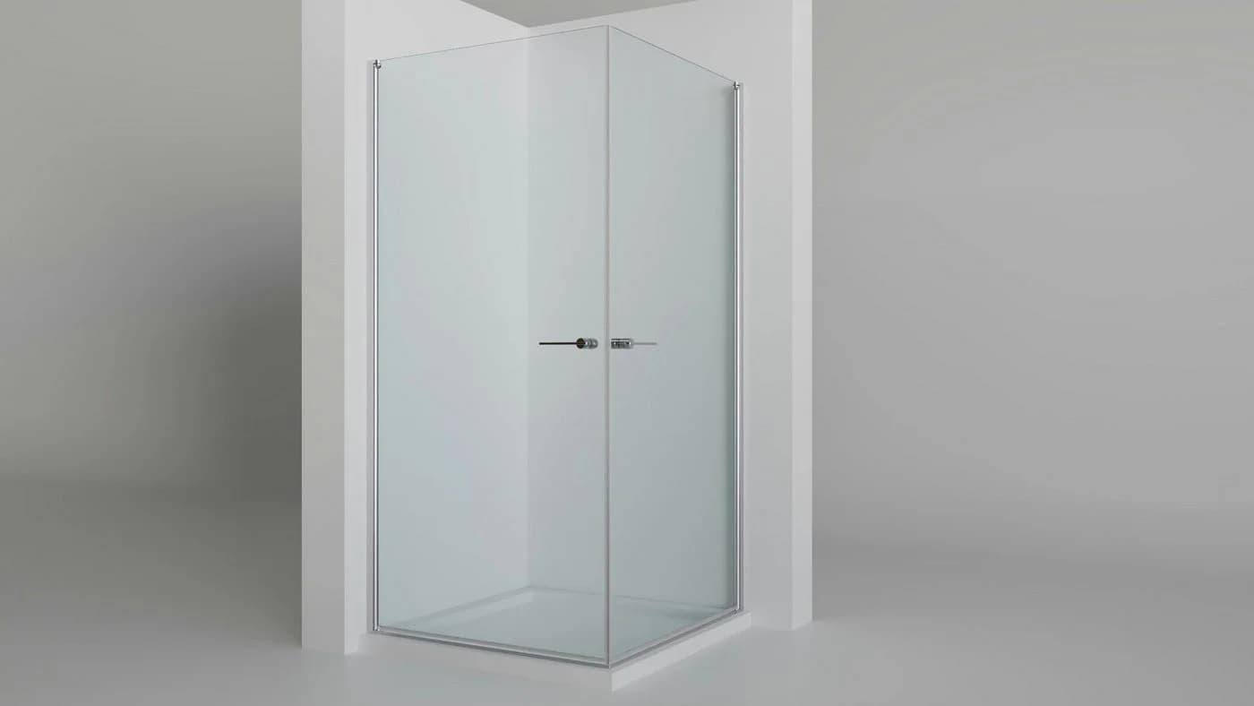 Eckdusche WELLTIME "Firenze" Silberfarben