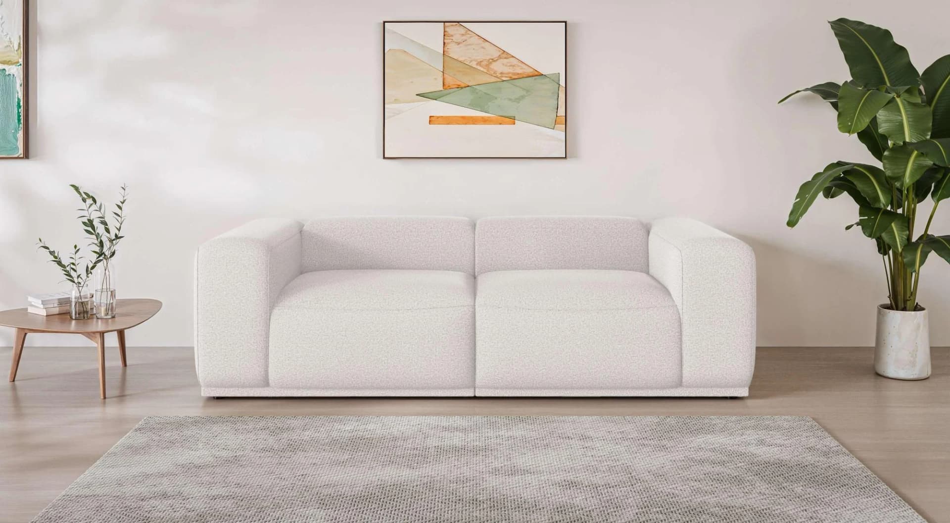 s.Oliver Emmerik Designersofa 3-Sitzer Wellenfederung Chenille