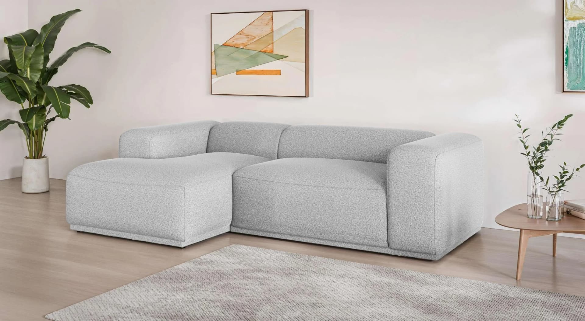 Ecksofa S.OLIVER EMMERIK Designersofa L-Form Wellenfederung 100% Polyester