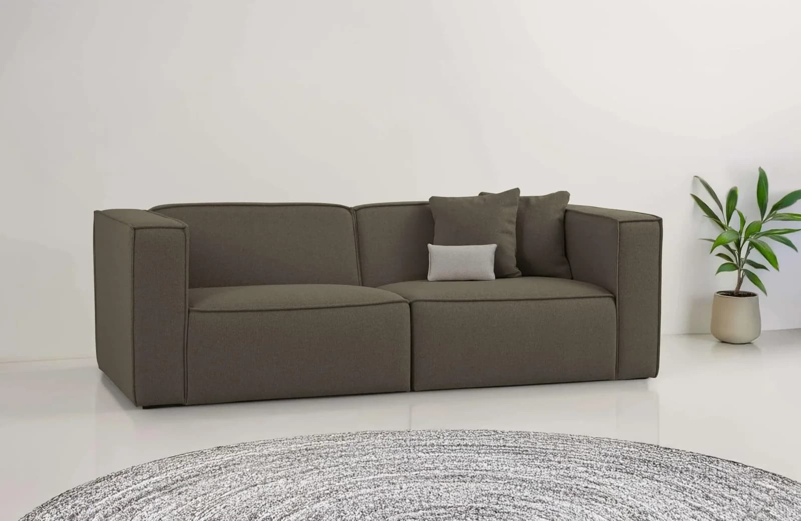 3-Sitzer OTTO HOME Tammie Schwarz Braun Sofa