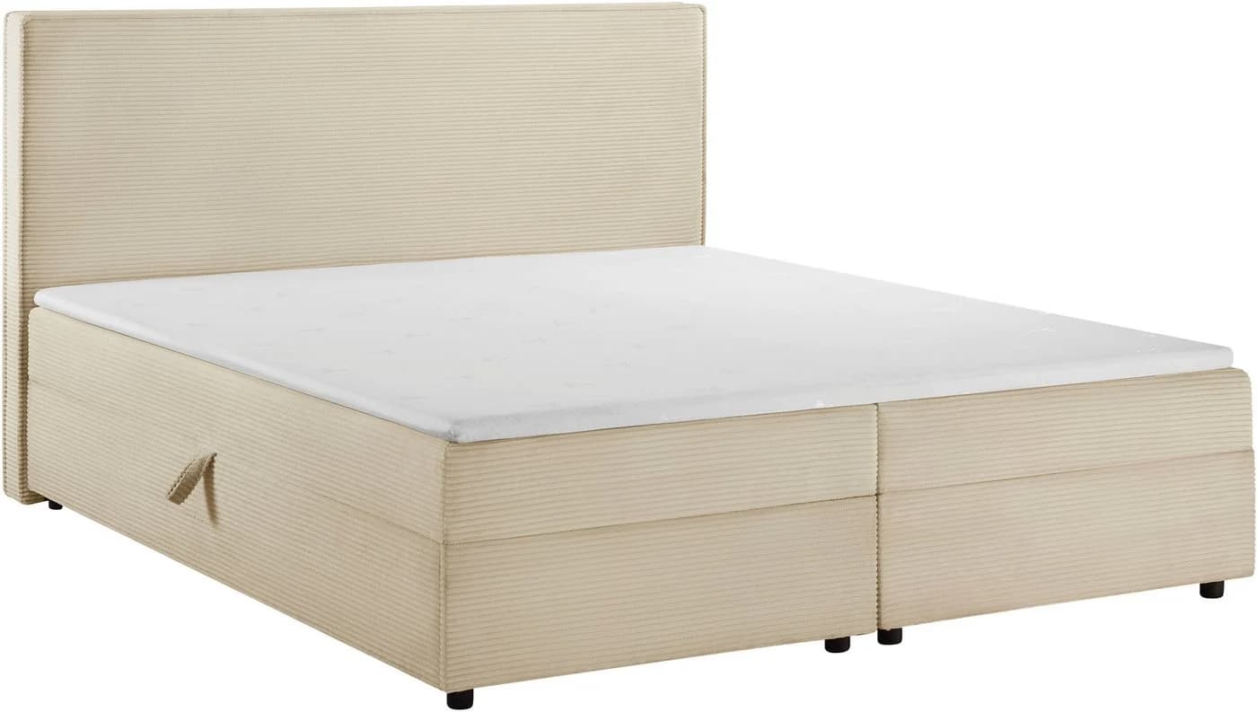 Boxbett OTTO HOME Eliaas inkl. Bettkasten und Topper, Liegefläche 180x200cm, beige