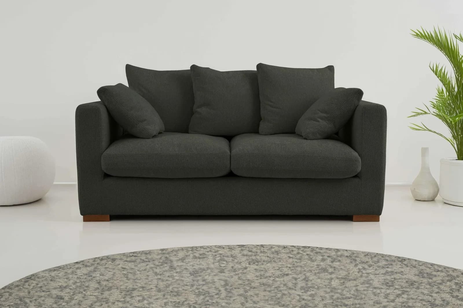 HOME AFFAIRE Coray 2-Sitzer Sofa Grün Chenille