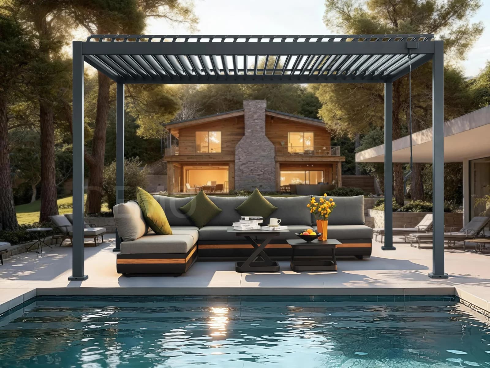 Pavillon KONIFERA "Lucida Premium" Weiß Aluminium