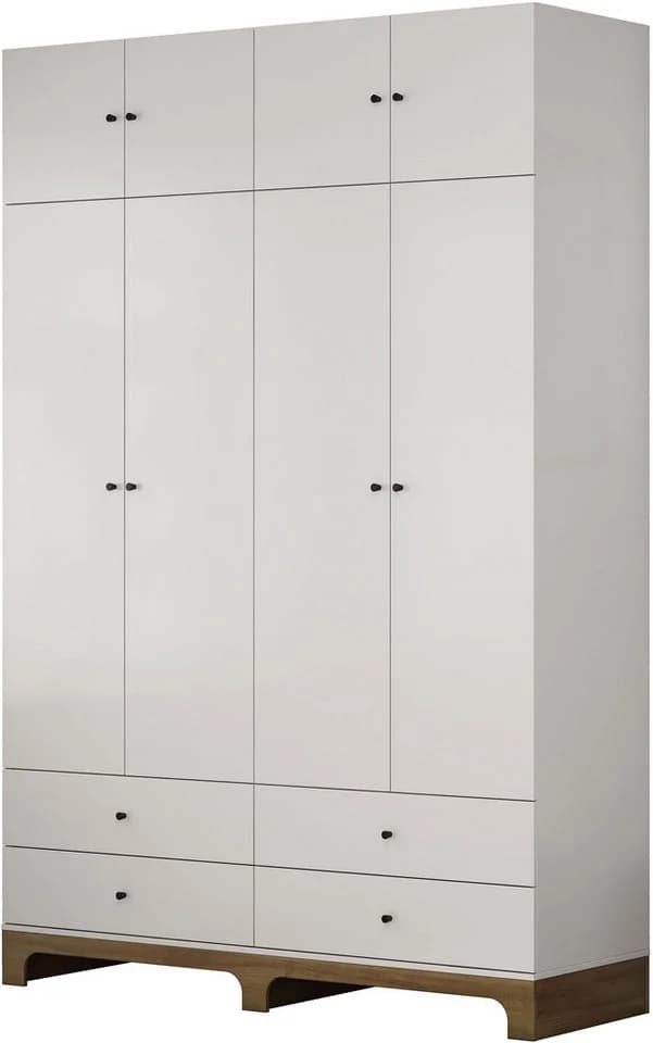 OTTO HOME Kleiderschrank Oslo Schlafzimmerschrank Garderobe Weiß Landhaus Bestseller