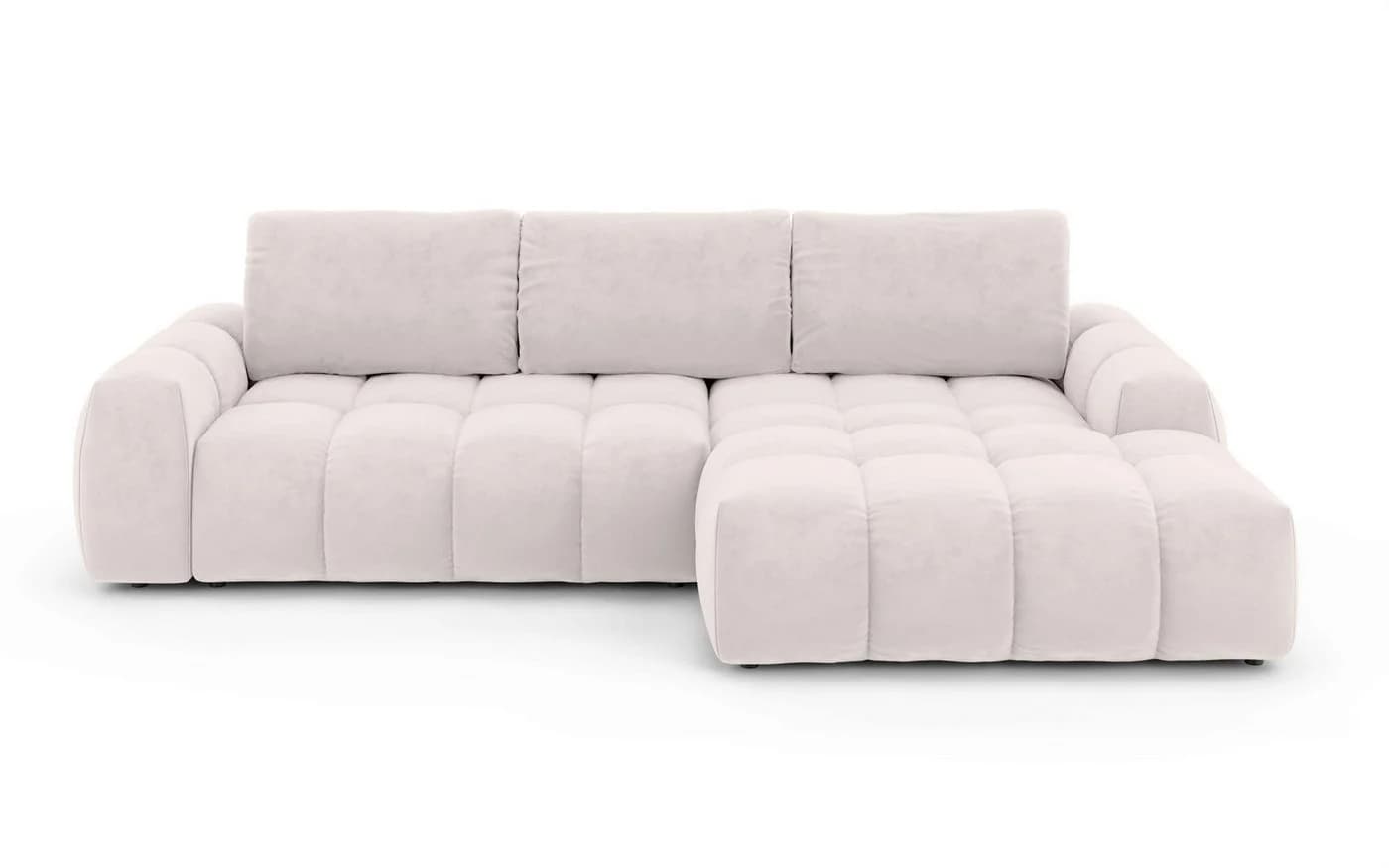 OTTO HOME Ecksofa AZITA L-Form Beige Samtoptik