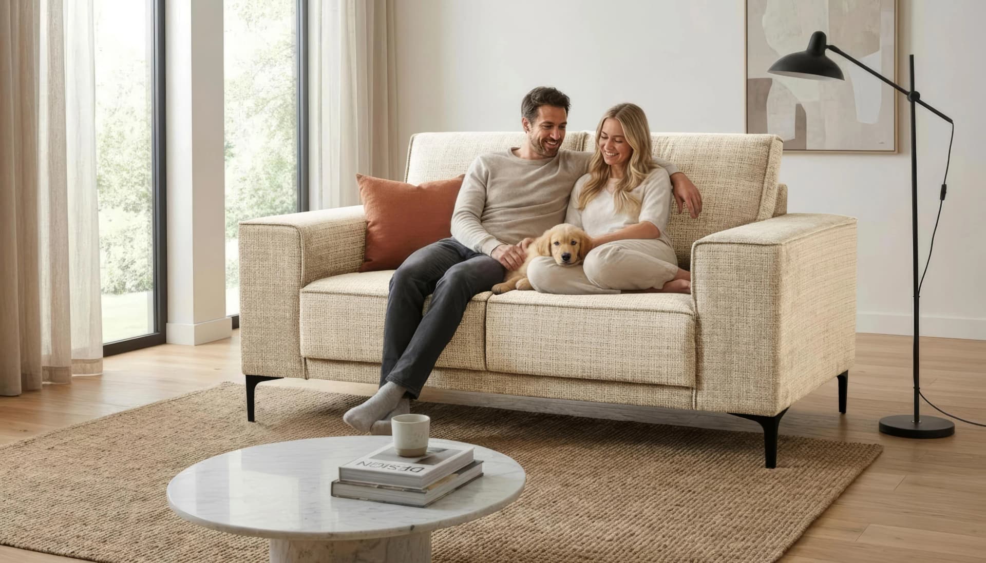 OTTO HOME Kompaktsofa Oland 2-Sitzer Cream Skandi-Design