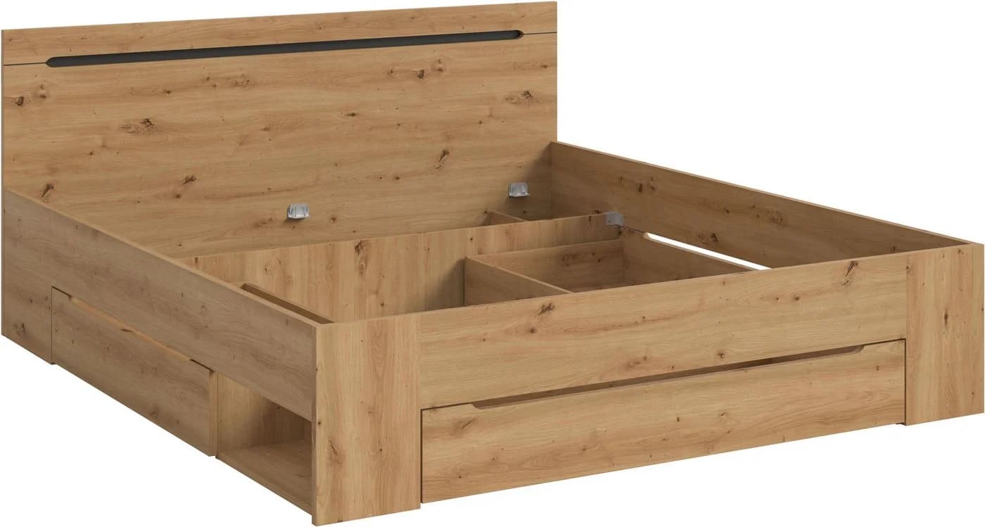 Home Affaire Stauraumbett REHAT 184 cm Breite 3 Schubkästen 2 offene Fächer