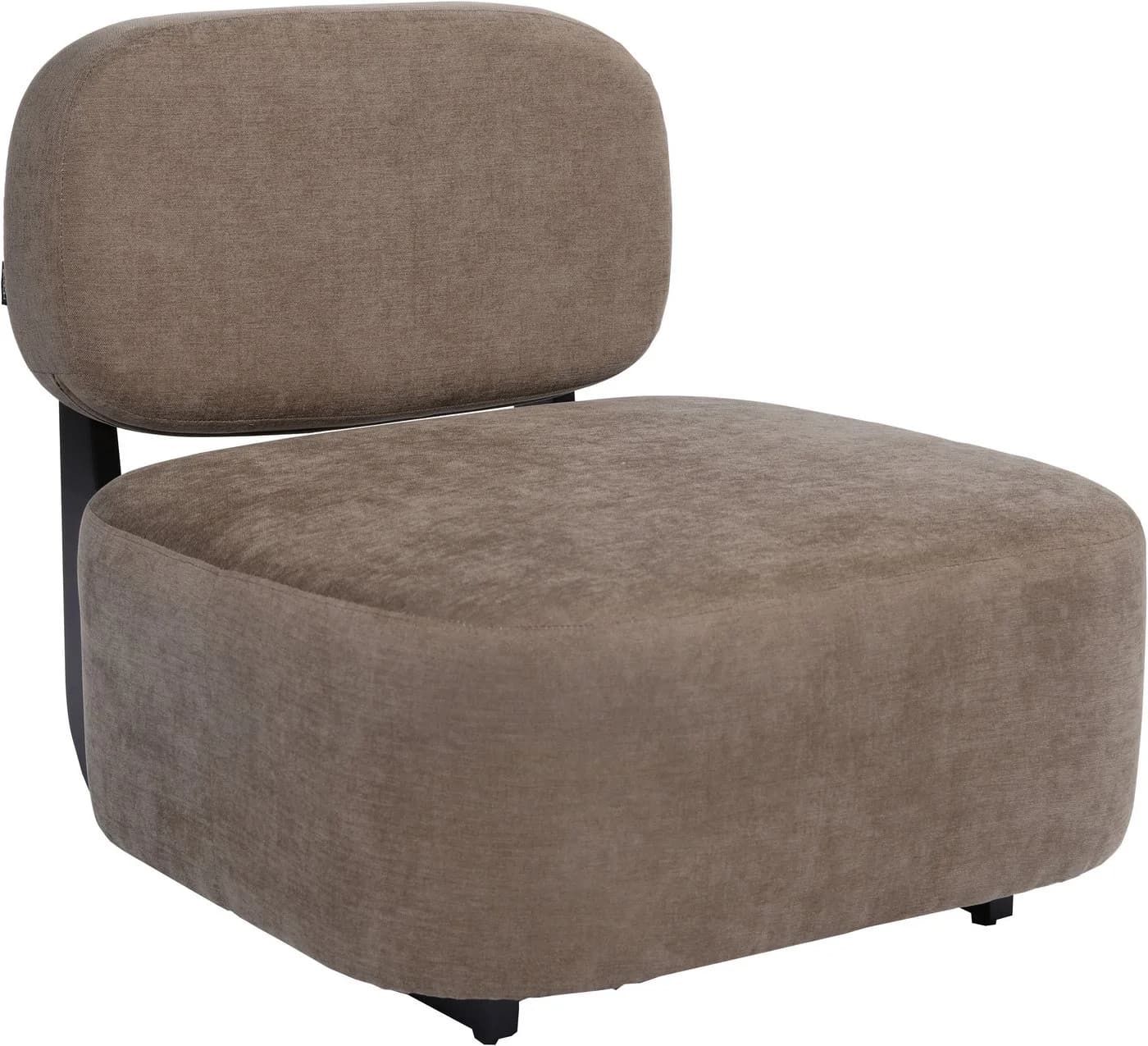 Loungesessel LIORAN Designsessel mit filigranem Holzgestell Taupe Home Affaire