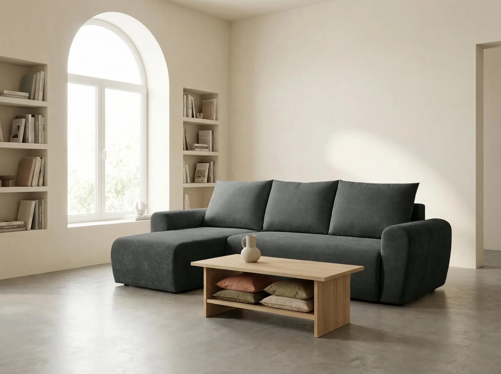 Ecksofa HOME AFFAIRE Nortrud-Uni 241 cm Anthrazit