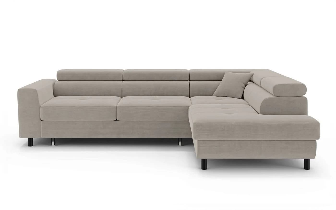 OTTO HOME AADEN Ecksofa mit Bettfunktion und Bettkasten Taupe