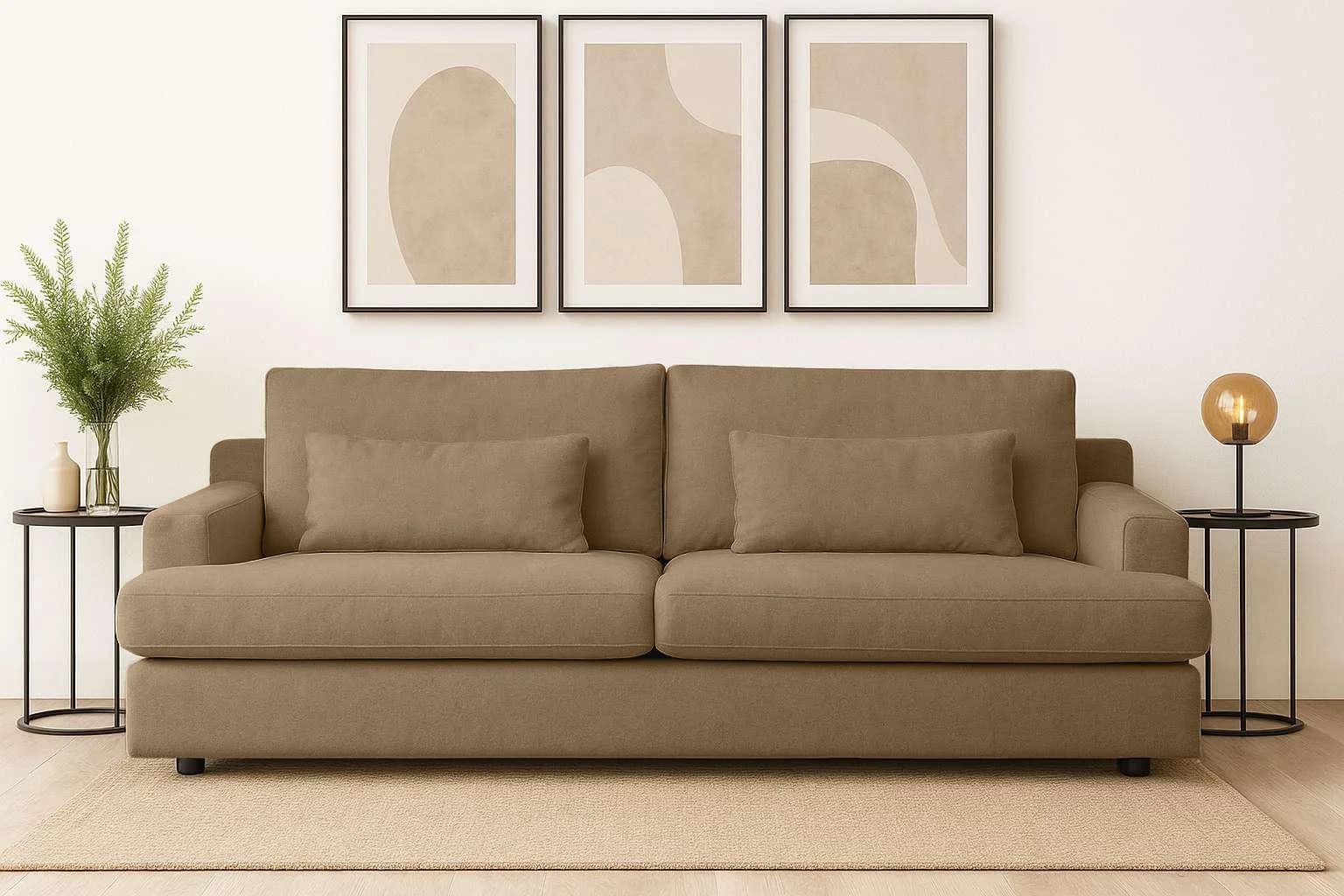 Big-Sofa HOME AFFAIRE "Evelle 3 Sitzer Maxi" Braun