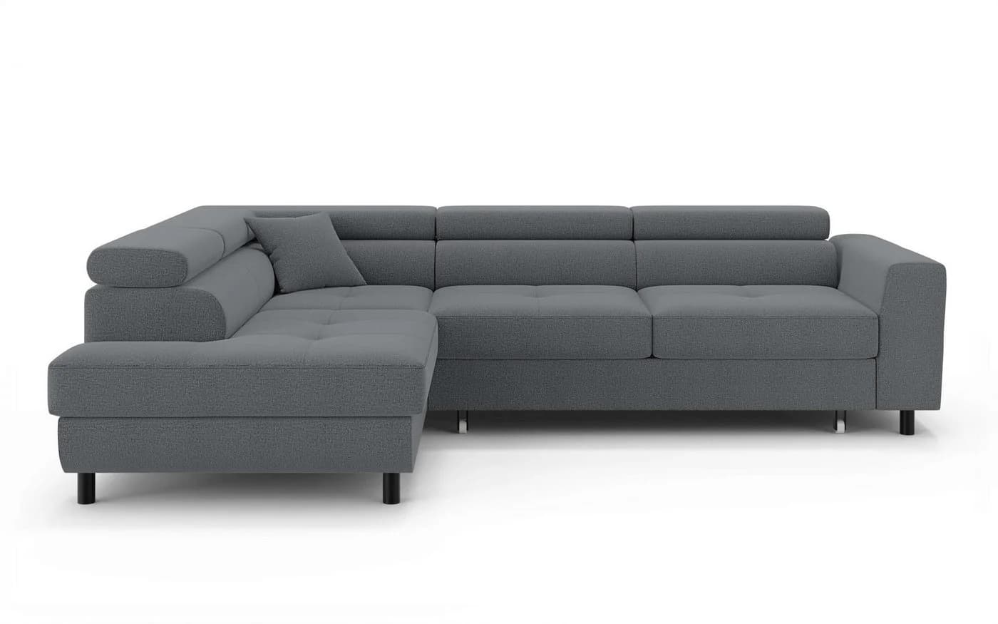 OTTO HOME Ecksofa AADEN Schlafsofa mit Bettkasten Anthrazit