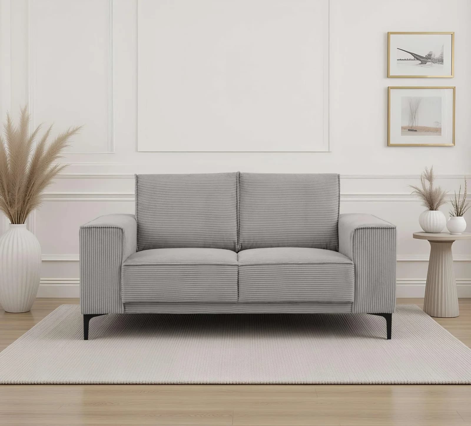 2-Sitzer Kompaktsofa Oland Luxus-Microfaser Skandi-Design