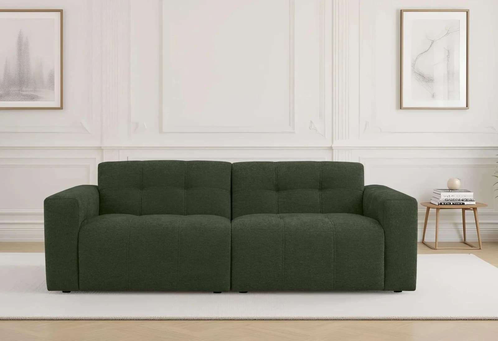 3-Sitzer OTTO HOME Tapley Grün Bouclé