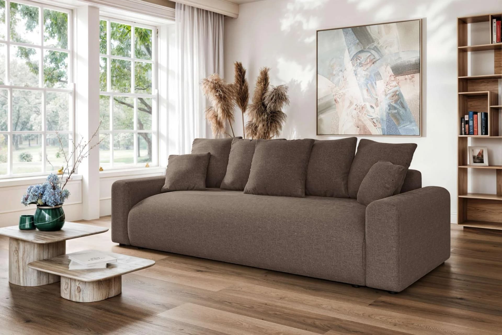 Big-Sofa HOME AFFAIRE "LAKESIDE klein" 3-Sitzer Schlafsofa mit Bettkasten