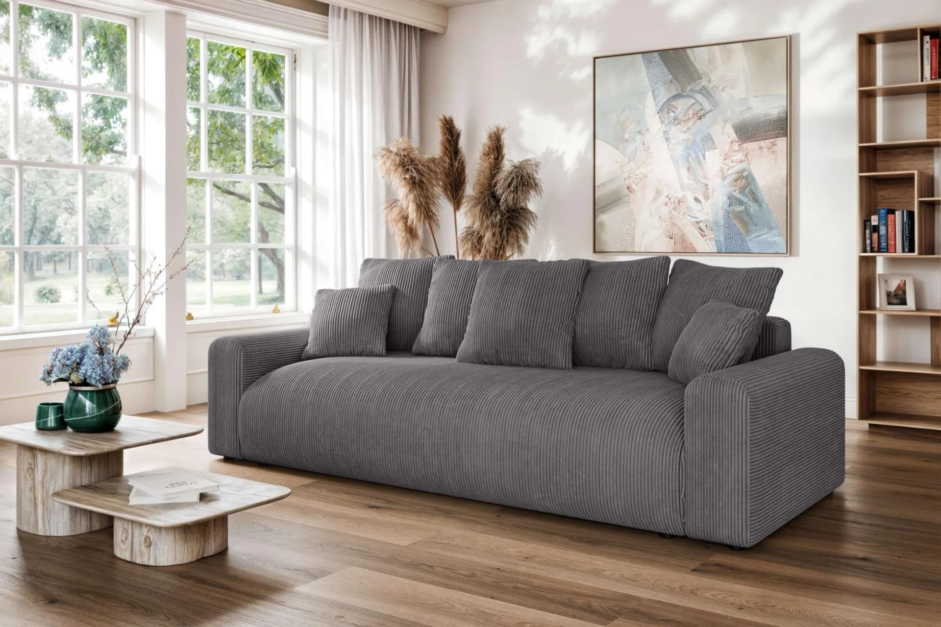HOME AFFAIRE LAKESIDE 3-Sitzer Schlafsofa Bettkasten Wellenunterfederung