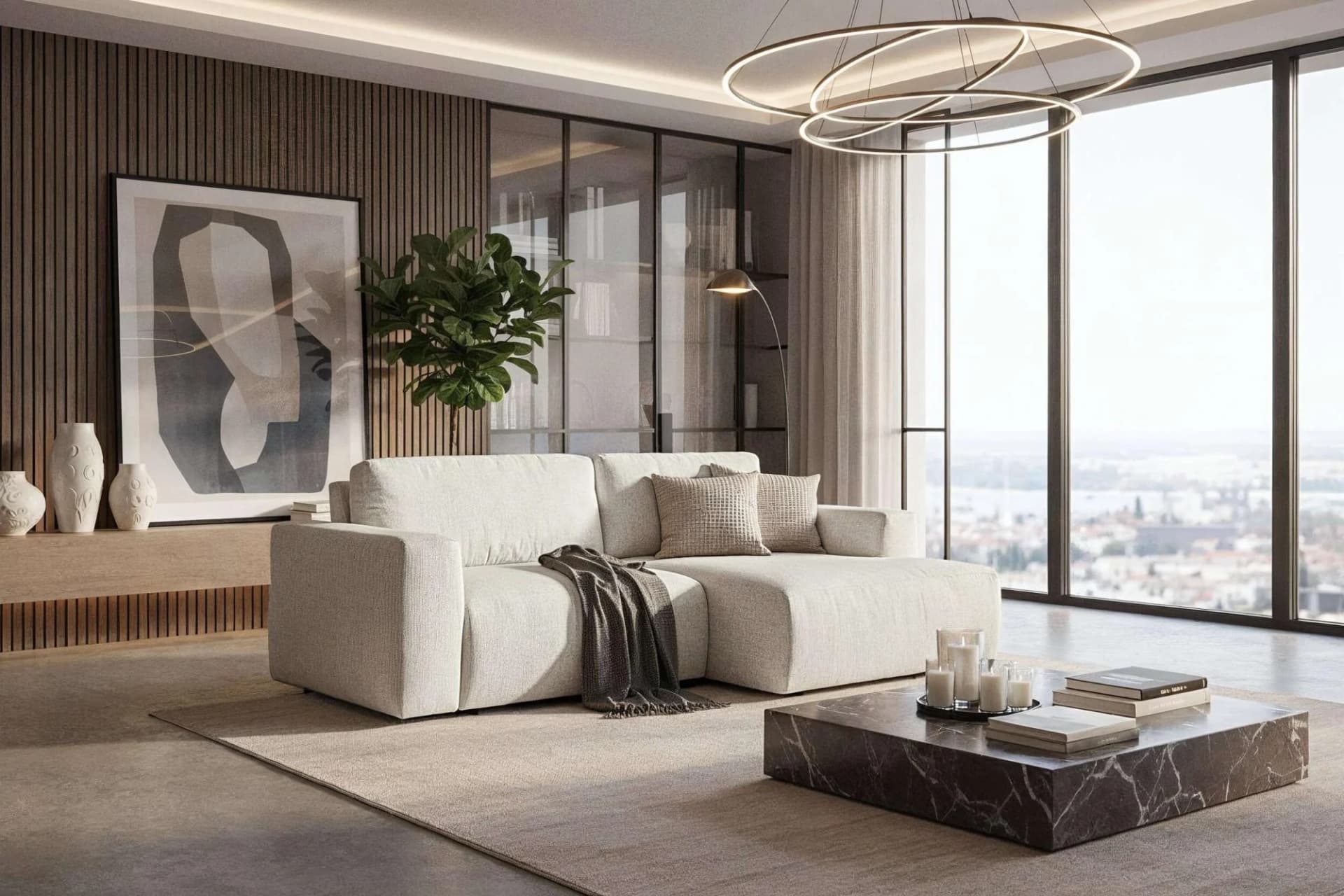 Schlafsofa HOME AFFAIRE Noord Schlafecksofa Creme Webstoff