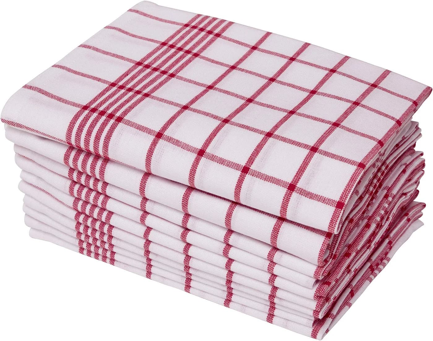 OTTO HOME Geschirrtuch-Set Vivianne Blau/Rot-Weiß 100% Baumwolle
