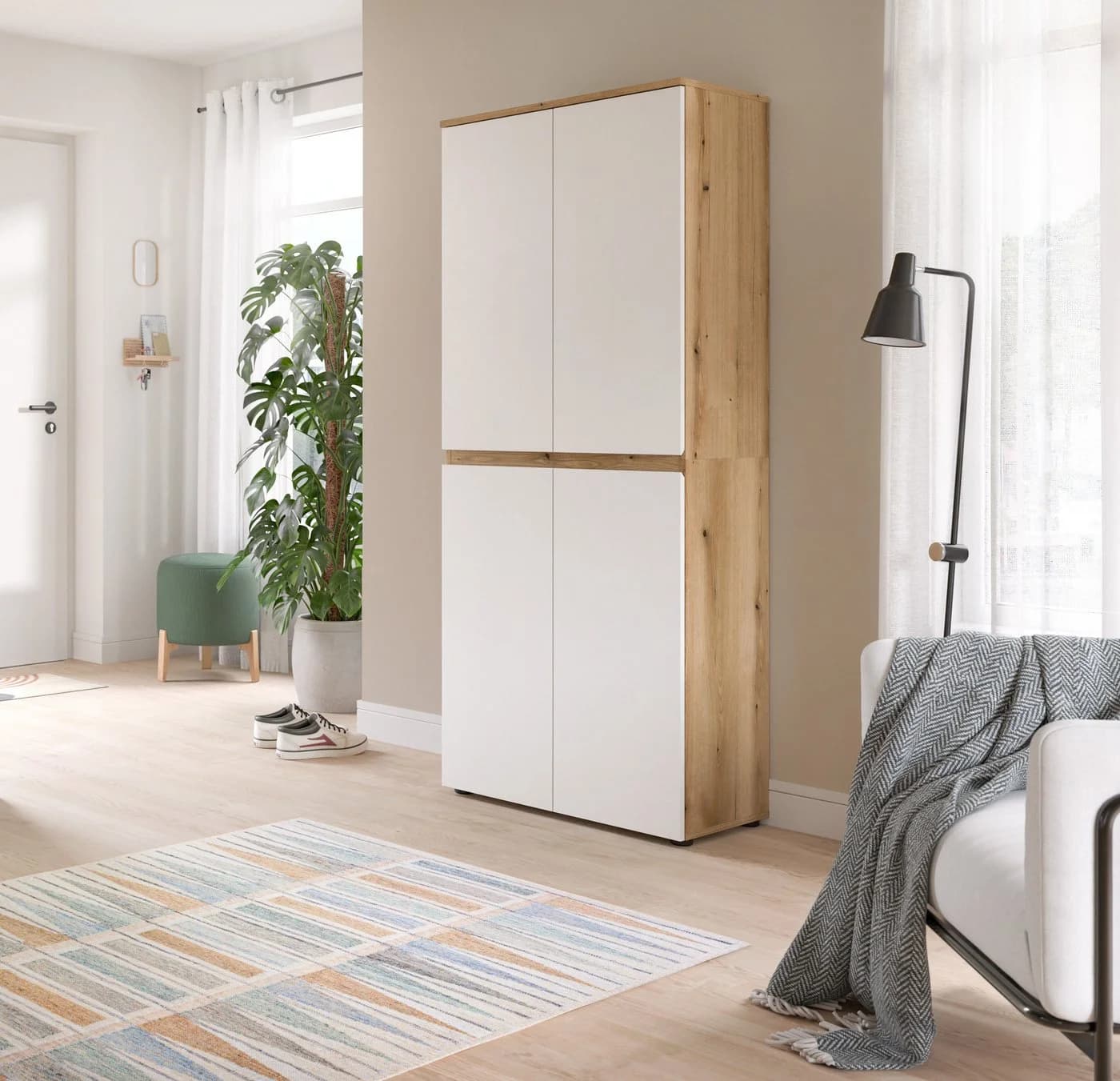 Mehrzweckschrank INOSIGN CIPELA Evoke Oak Nachbildung Weiß