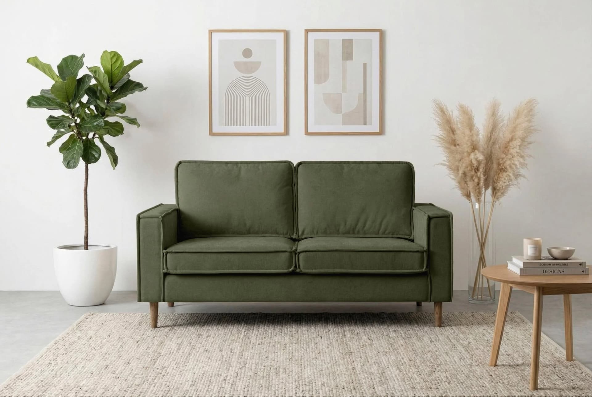 2-Sitzer Sofa im Landhaus- und Skandi-Stil