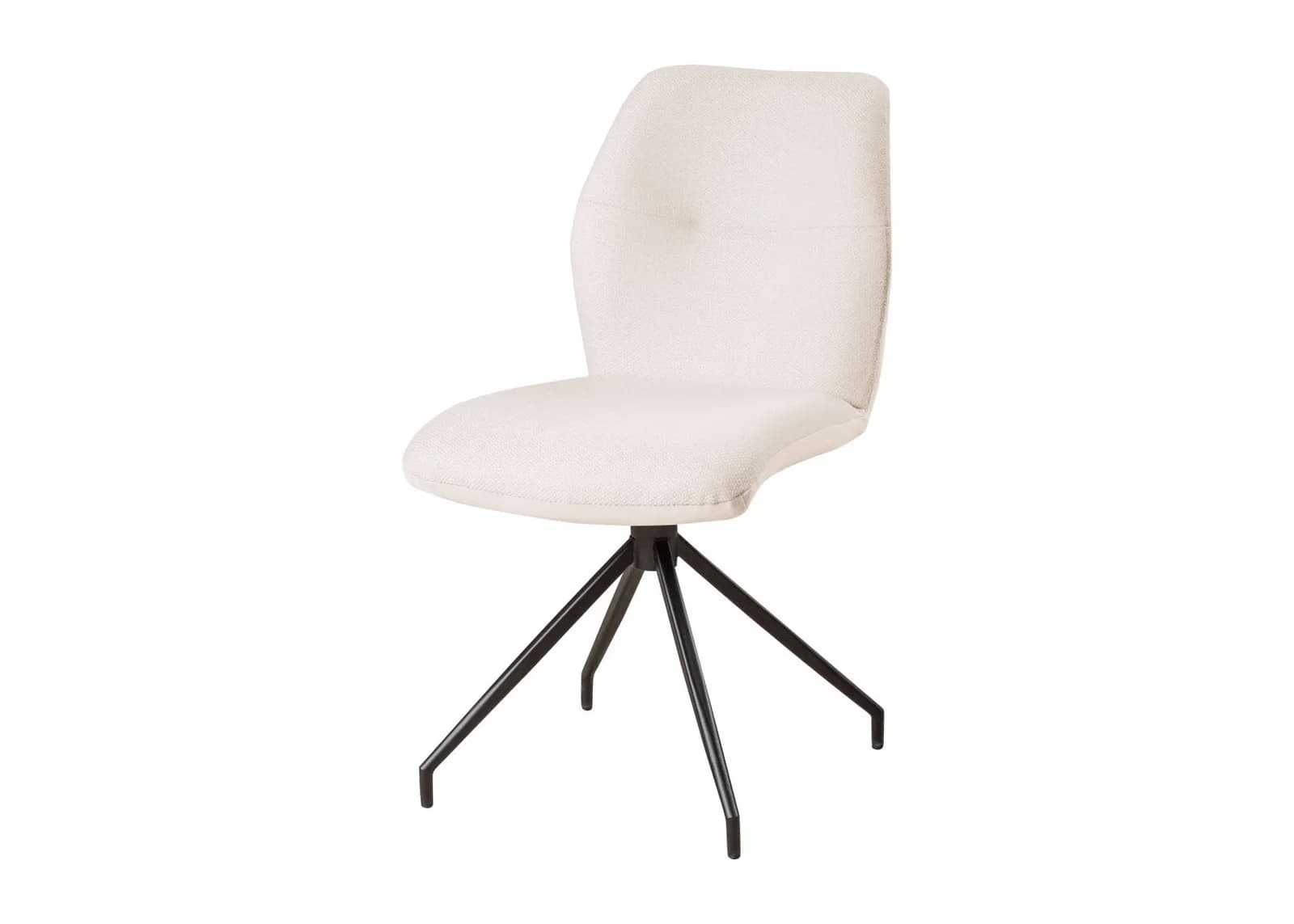 Drehstuhl HOME AFFAIRE Bruna Esszimmerstuhl Polsterstuhl Küchenstuhl 4-Fußstuhl Hellbeige Schwarz