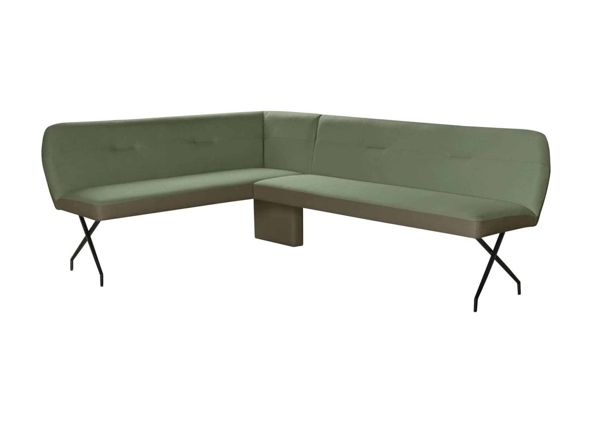 HOME AFFAIRE Eckbank Bruna Esszimmerbank Dunkelpetrol 2-Stoff-Design
