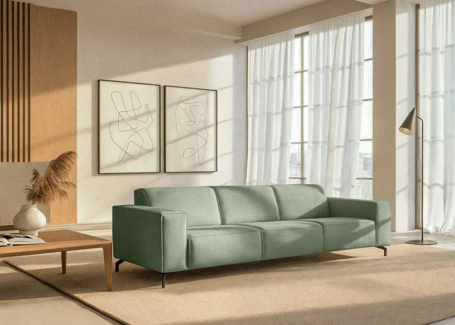 Home Affaire 3-Sitzer Sofa Lorcan Mint Kaltschaum-Polsterung