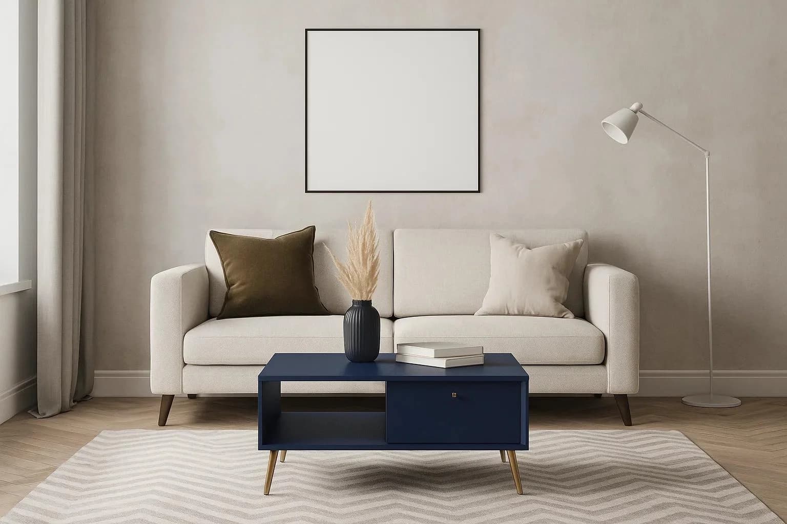 Home Affaire Couchtisch ROMILDA Kaffeetisch mit viel Stauraum, 87x66cm, modernes Design