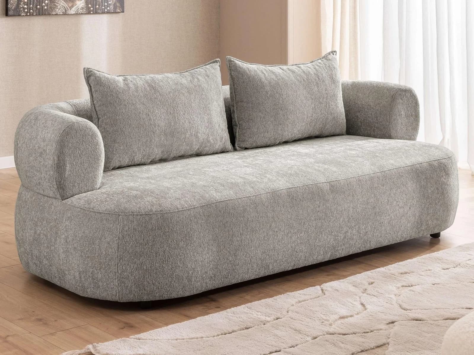 Home Affaire 3-Sitzer Design-Sofa LUSSAC Hellgrau