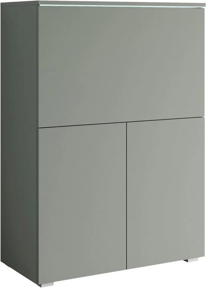 INOSIGN PC-Schrank Vera Sekretär Home-Office-Schreibtisch LED-Beleuchtung