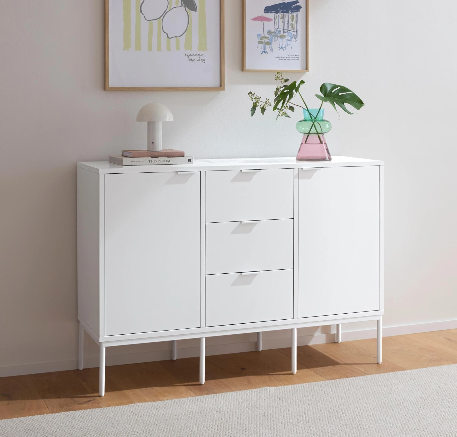 s.Oliver Sideboard Kallby Weiß mit Soft-Close Funktion