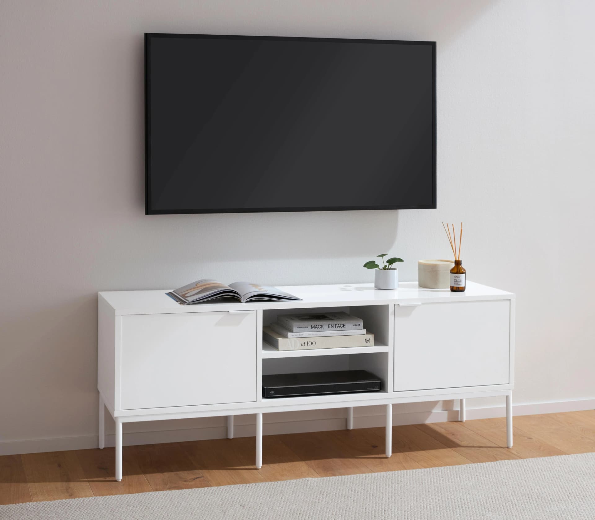s.Oliver TV-Schrank Kallby Weiß Soft-Close
