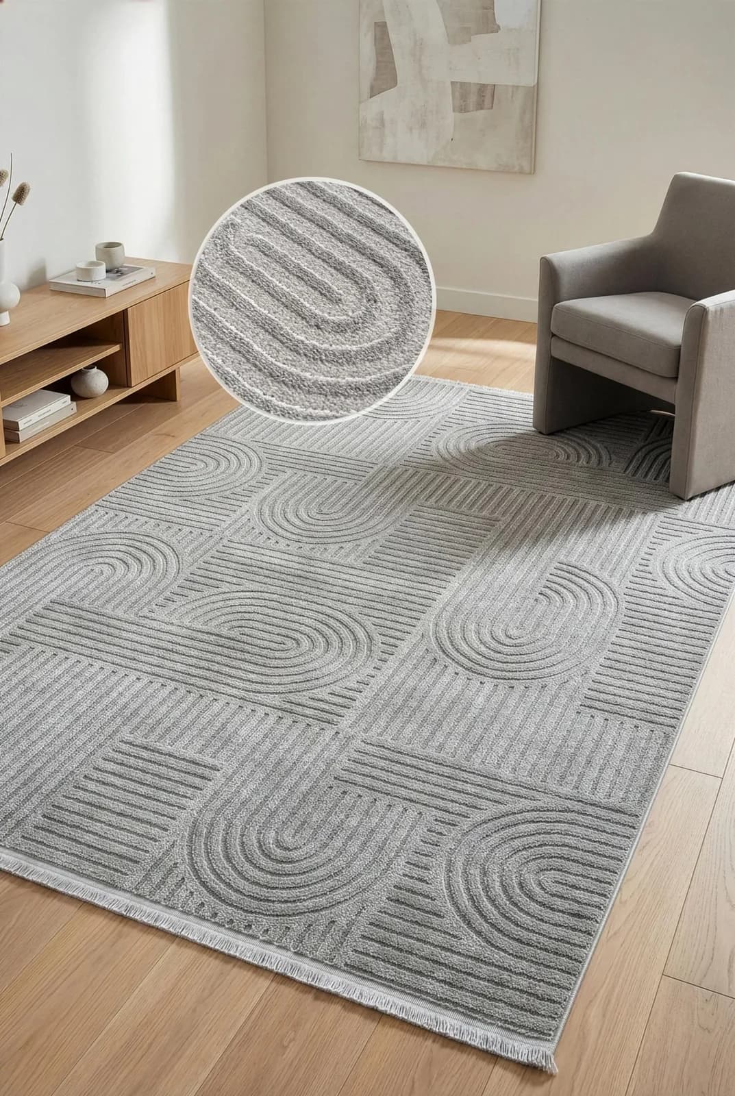 OTTO HOME Teppich Jonnis Grau Rechteckig 200x200 cm