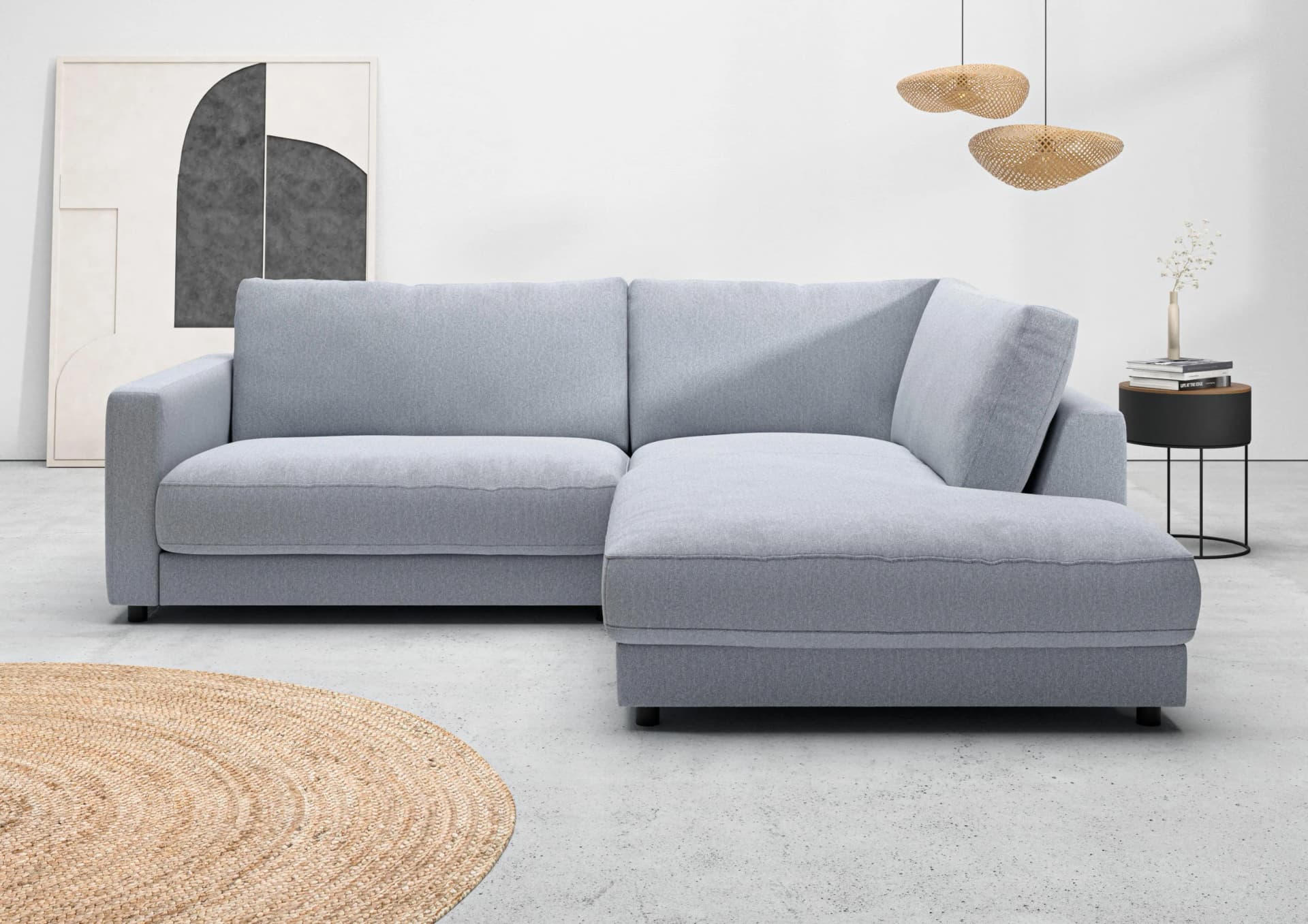 Home Affaire Ecksofa Jiro L-Form Light-Blue