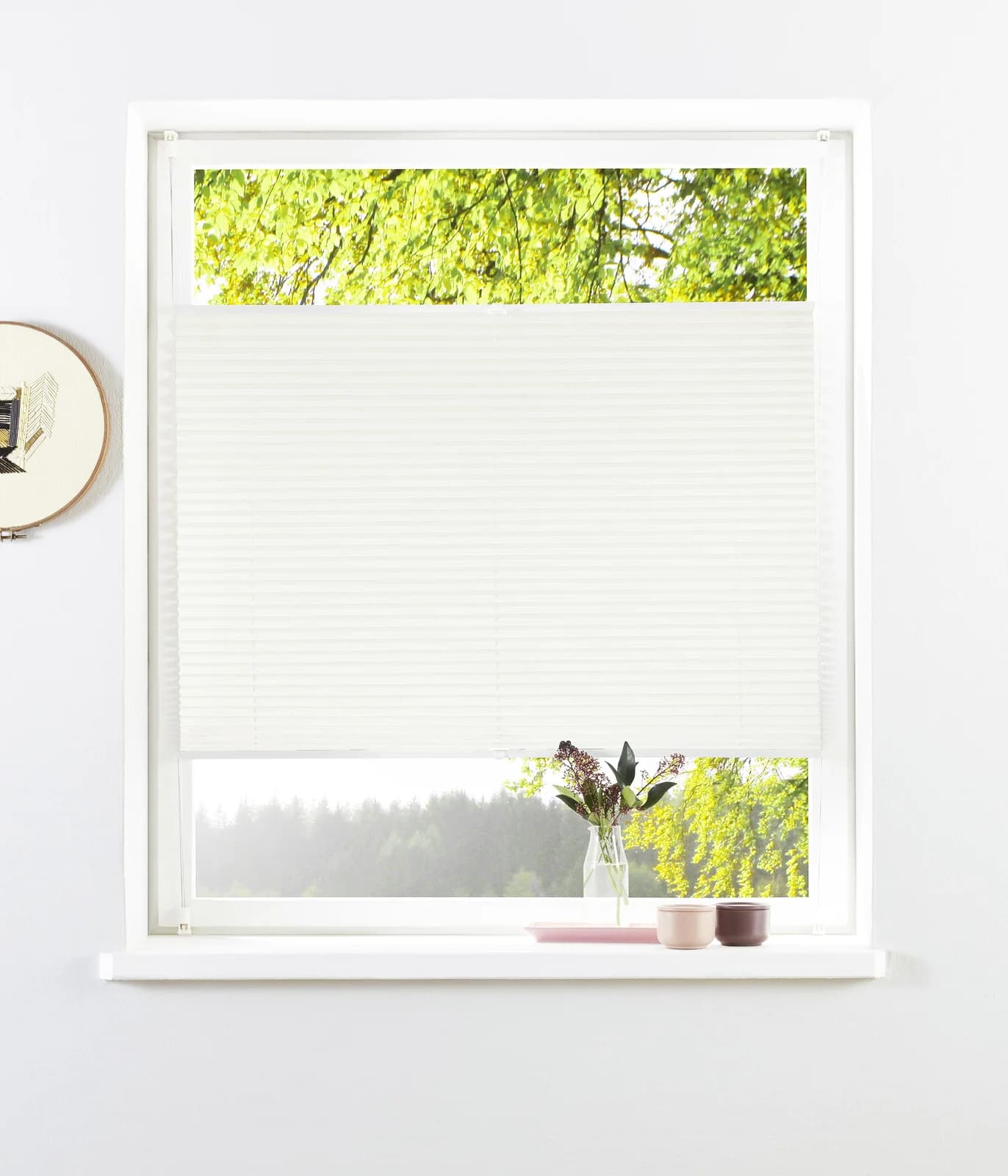 Plissee OTTO HOME ZANNIE Weiß Klemmfix Polyester