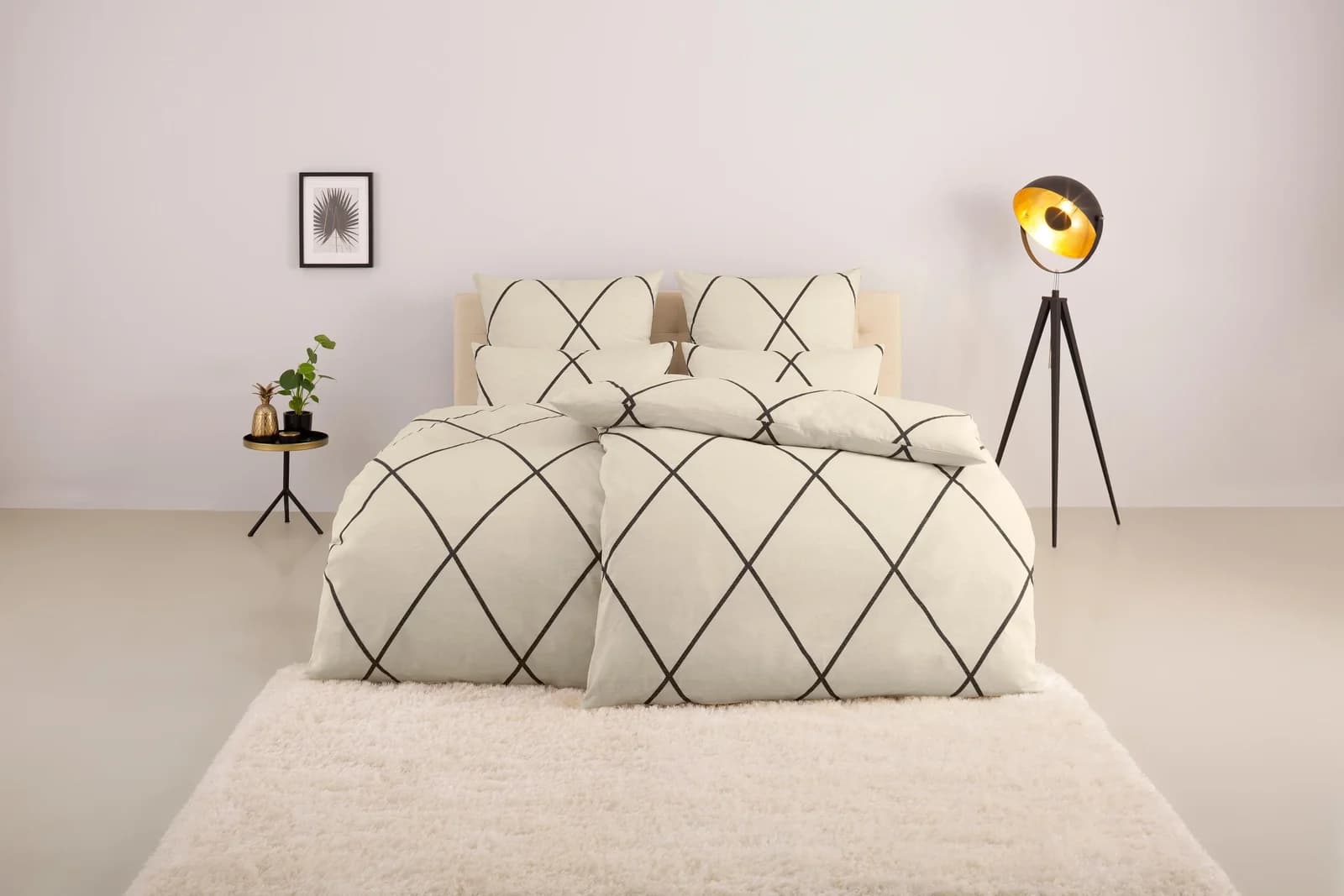 Bettwäsche Belle OTTO HOME Karo 135x200cm Baumwolle Renforcé