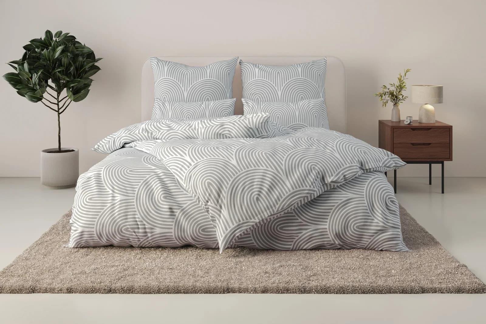 OTTO HOME Bettwäsche Matilda Grau Flanell 135x200 cm