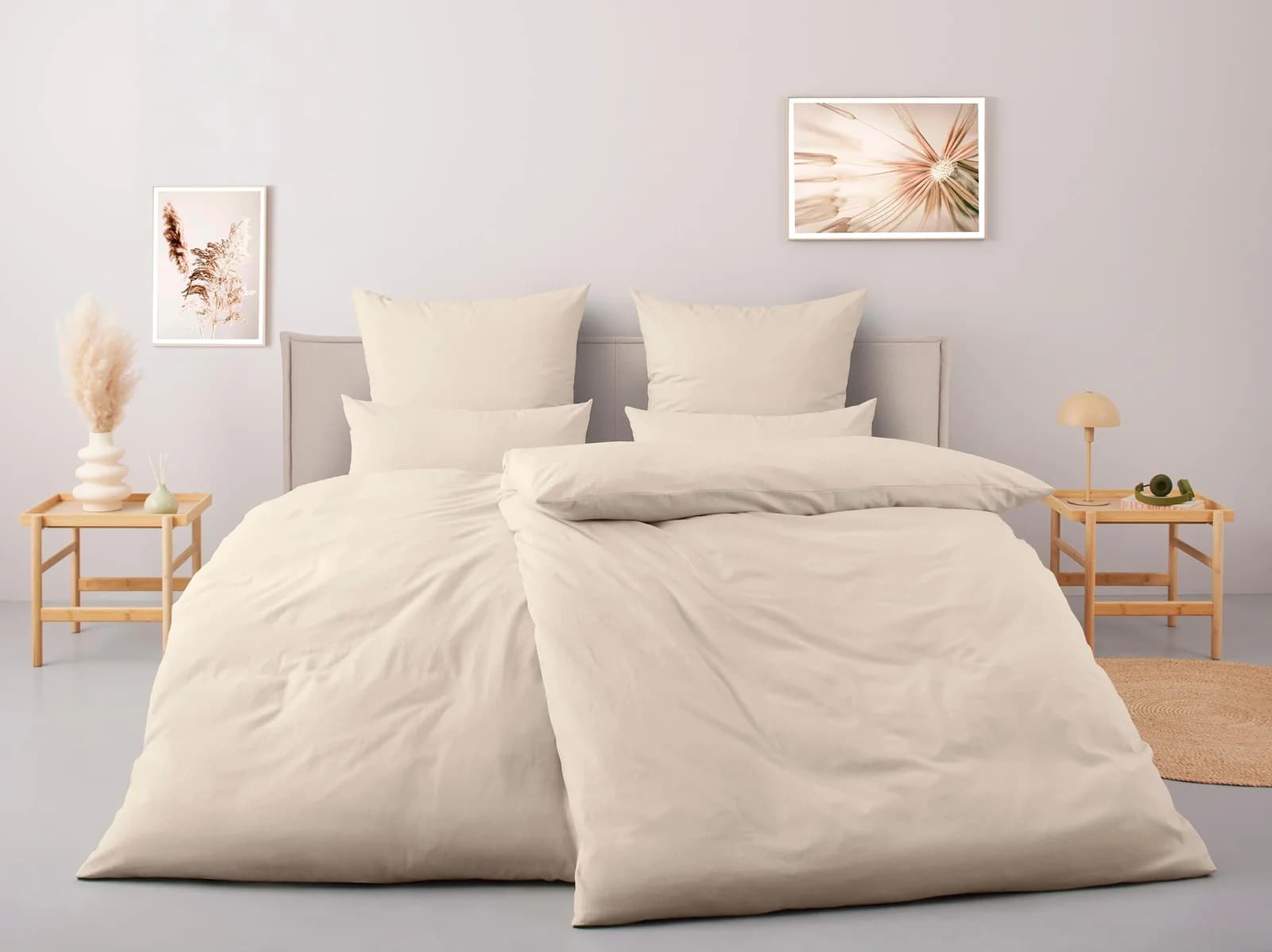 OTTO HOME Bettwäsche Luisa Beige Baumwoll-Leinen Mix