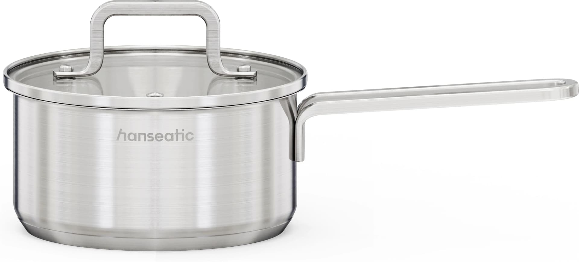 HANSEATIC Kasserolle Daily Edelstahl 16cm Silber Induktion