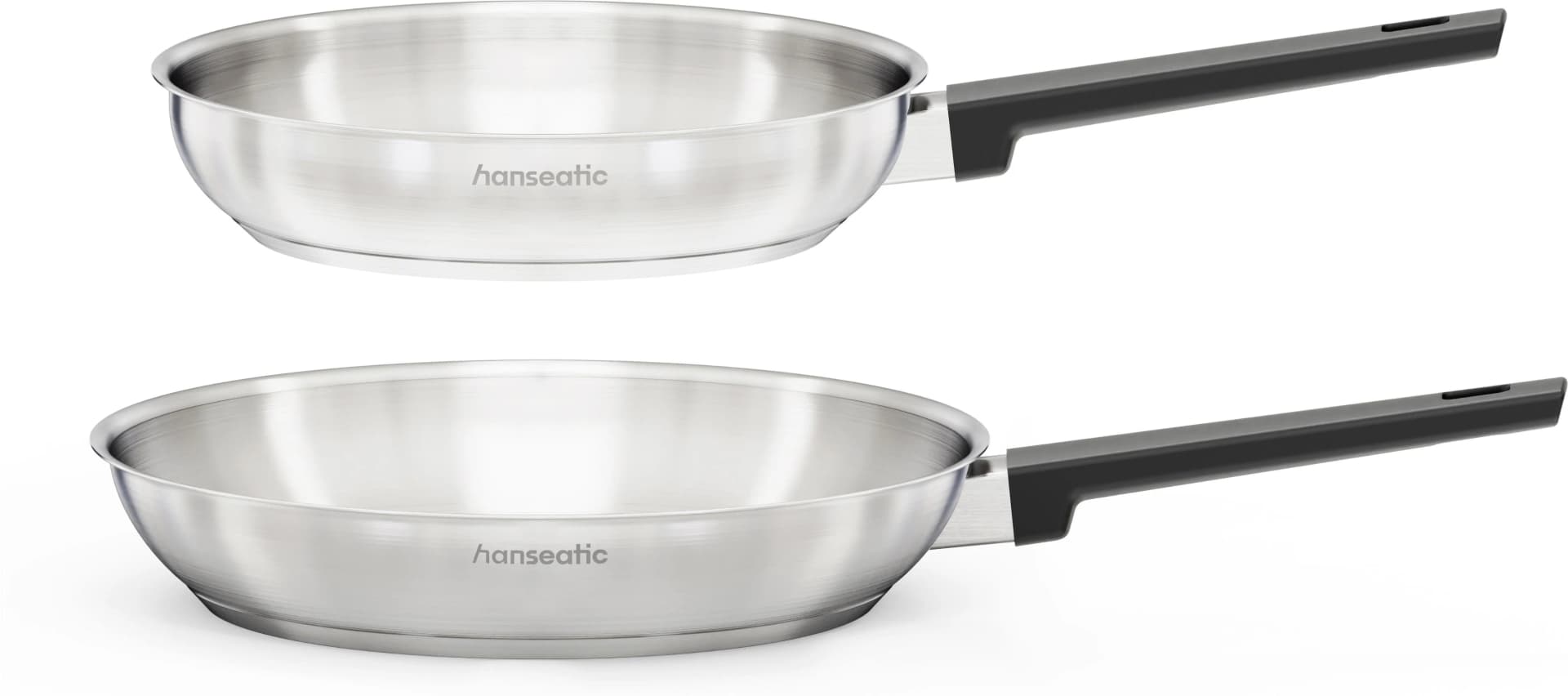 HANSEATIC Pfannen-Set SMART 2-tlg. Edelstahl 18/10 Induktion Silber