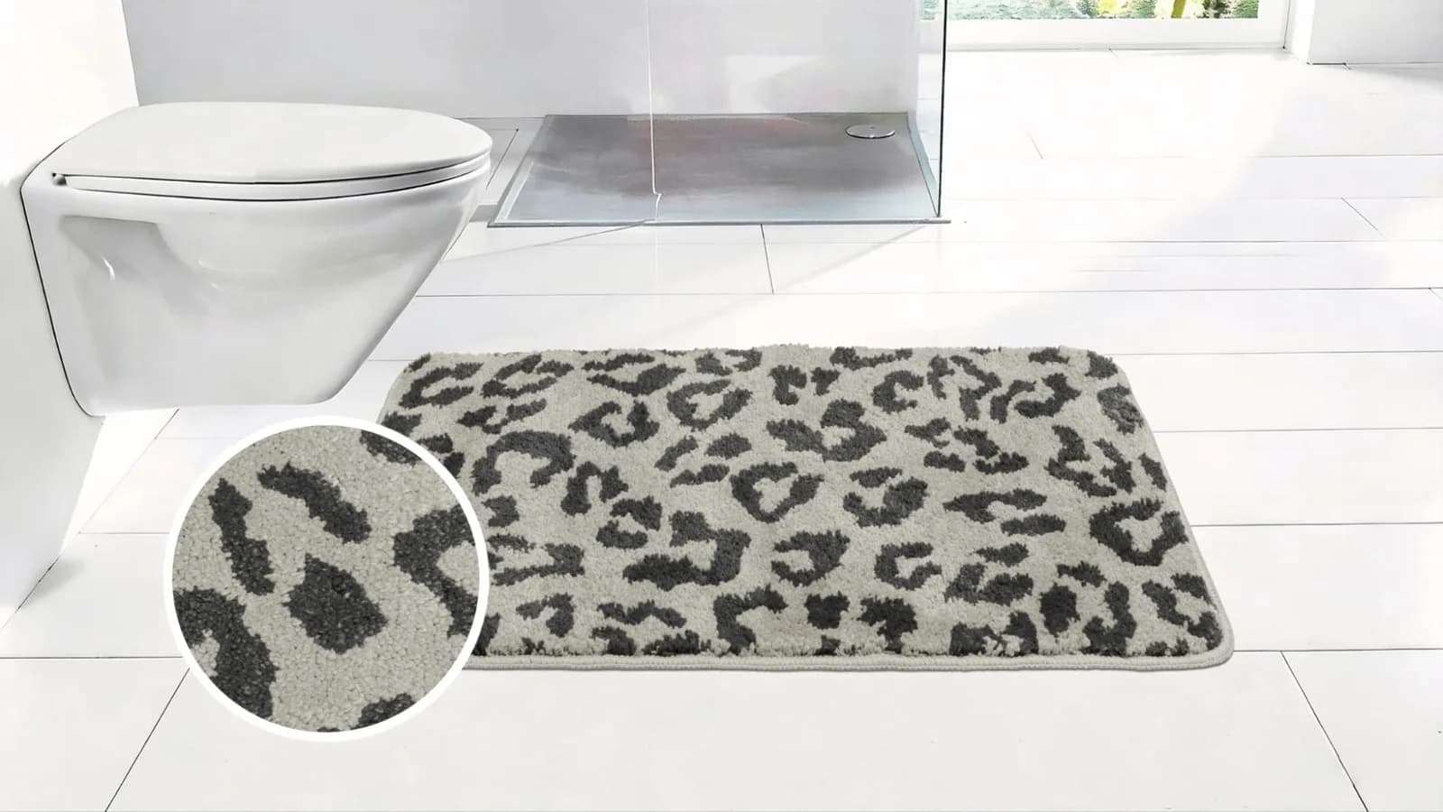 OTTO HOME Badematte Anna Leo Tiermotiv Anthrazit Polyester