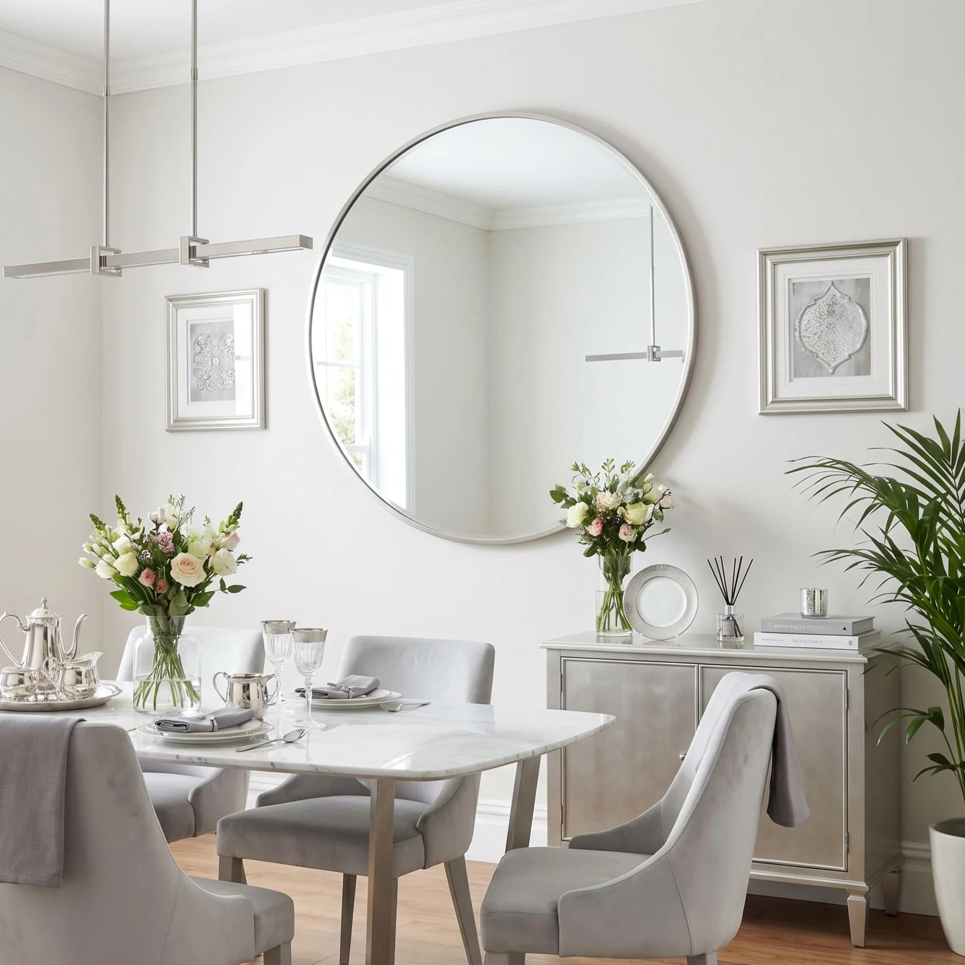 OTTO HOME Wandspiegel Addrik Silber Rund Glas Aluminium