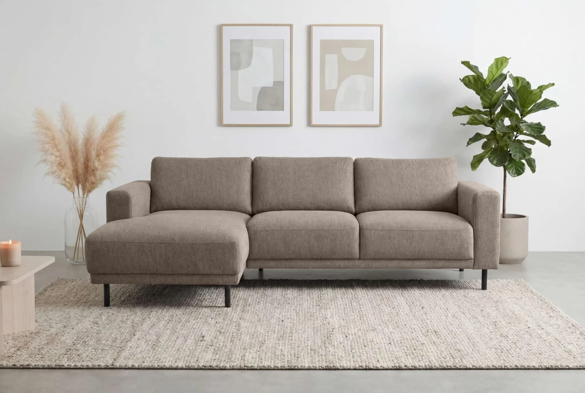 Ecksofa HOME AFFAIRE Sveeva L-Form Braun